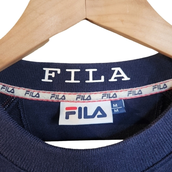 Fila blue long-sleeve pull-on crew-neck  sweater top - Picture 9 of 12